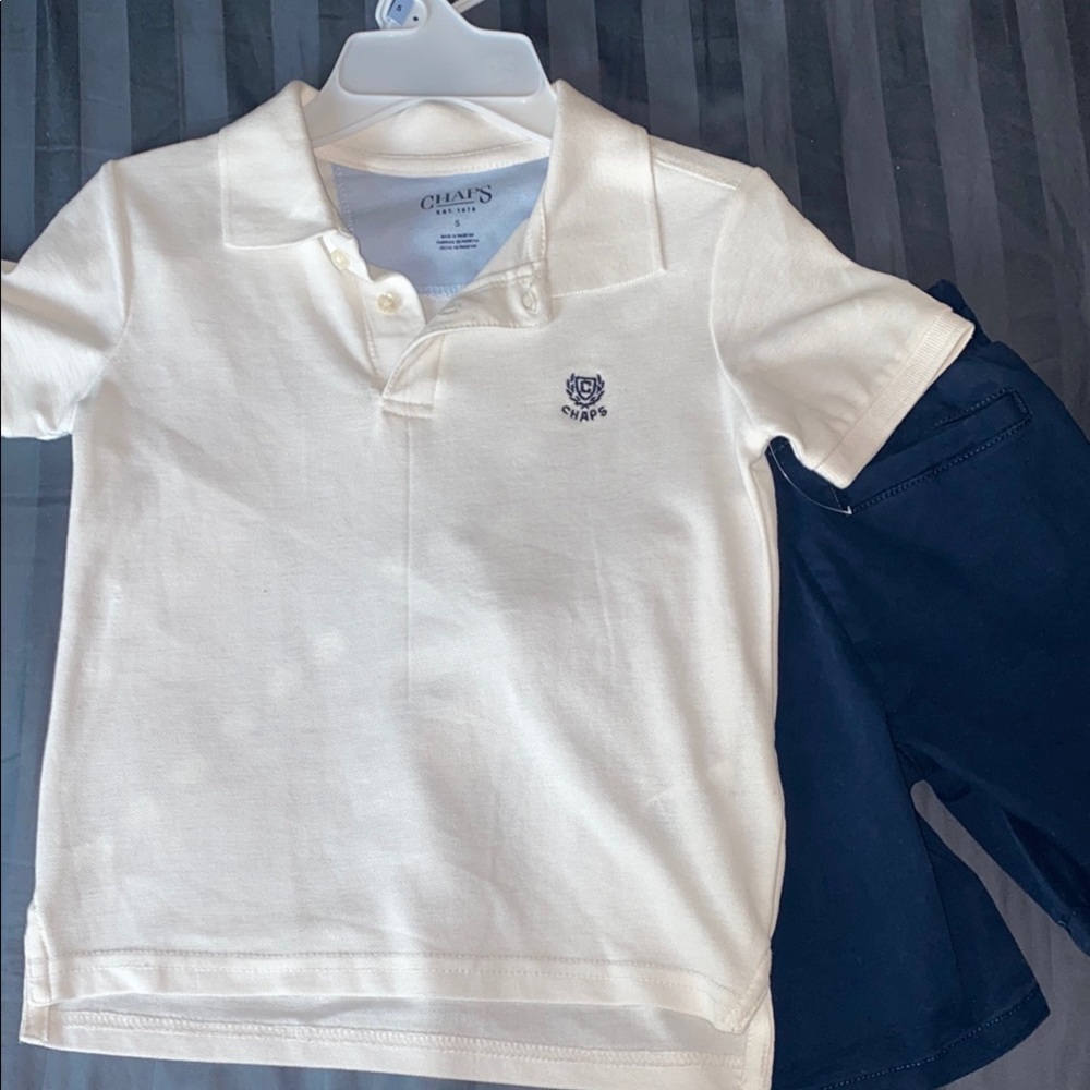 Chaps Kids Cream Polo Shirt